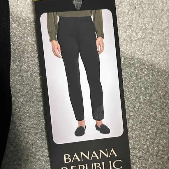 NWT Banana Republic Black Ponte Ankle Pants Women's Size 6 - Picture 4 of 10